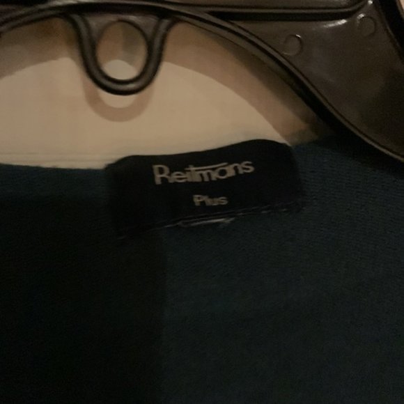 Reitmans short sleeve waterfall open front teal cardigan 2x - Picture 3 of 4